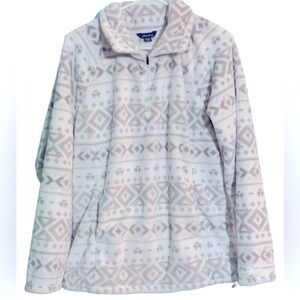 Eddie Bauer 1/4 zip boho print pullover jacket